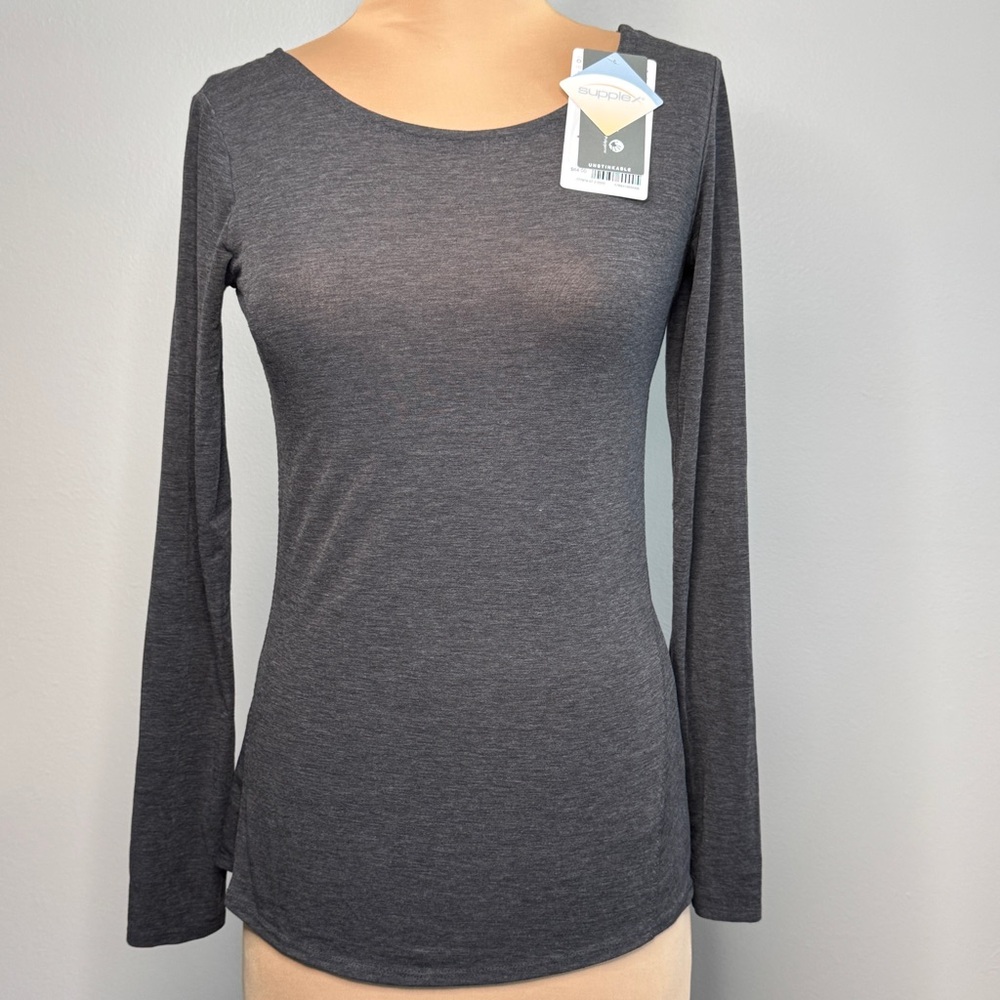 Athleta Flexlight Open Back Flowy Gray Heather St… - image 5